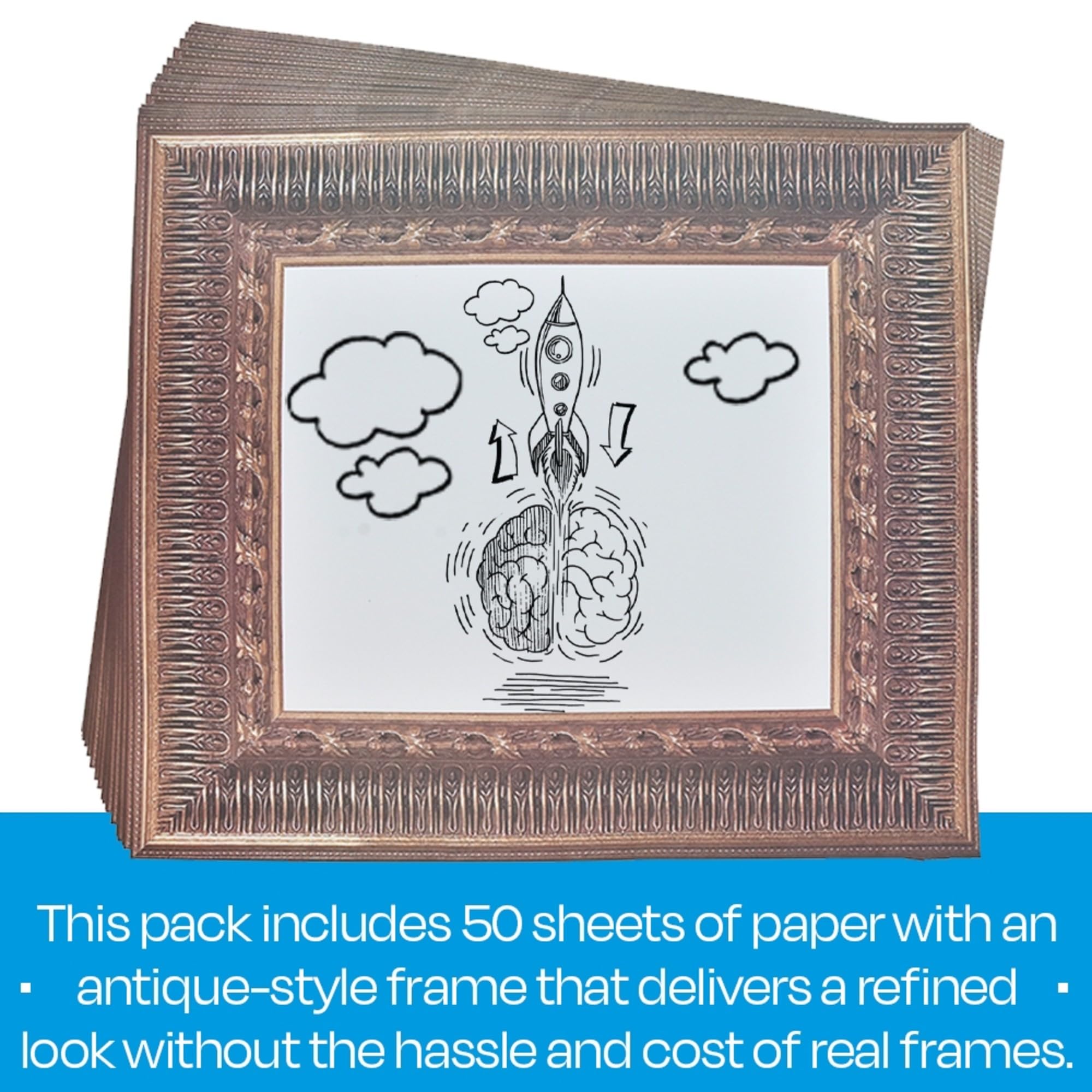 Sax - 402618 Picture Frame Paper Antique Style - 13 1/2 x 15 1/2 inches - Pack of 50 - Image 6