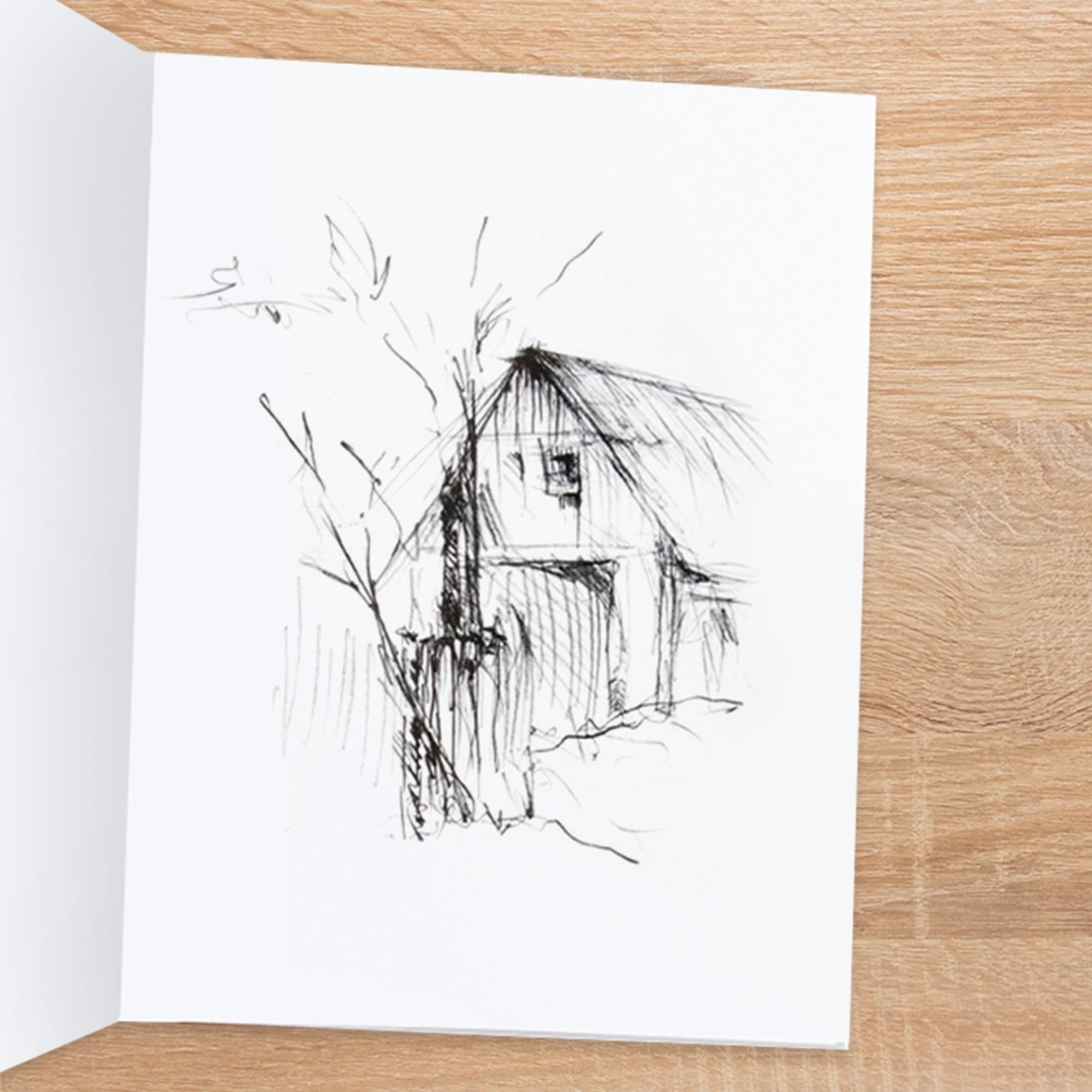 Sax Blanc 28 Page Hard Cover Sketch Books - 8 1/2 x 11 inches - Pack of 4 - White - Image 3