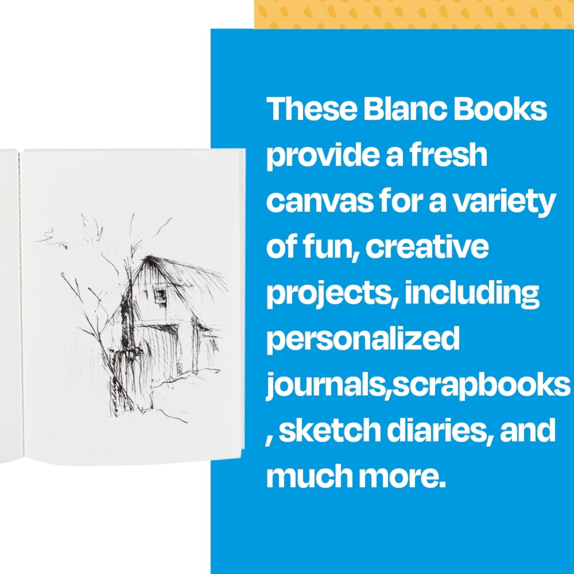 Sax Blanc 28 Page Hard Cover Sketch Books - 8 1/2 x 11 inches - Pack of 4 - White - Image 5