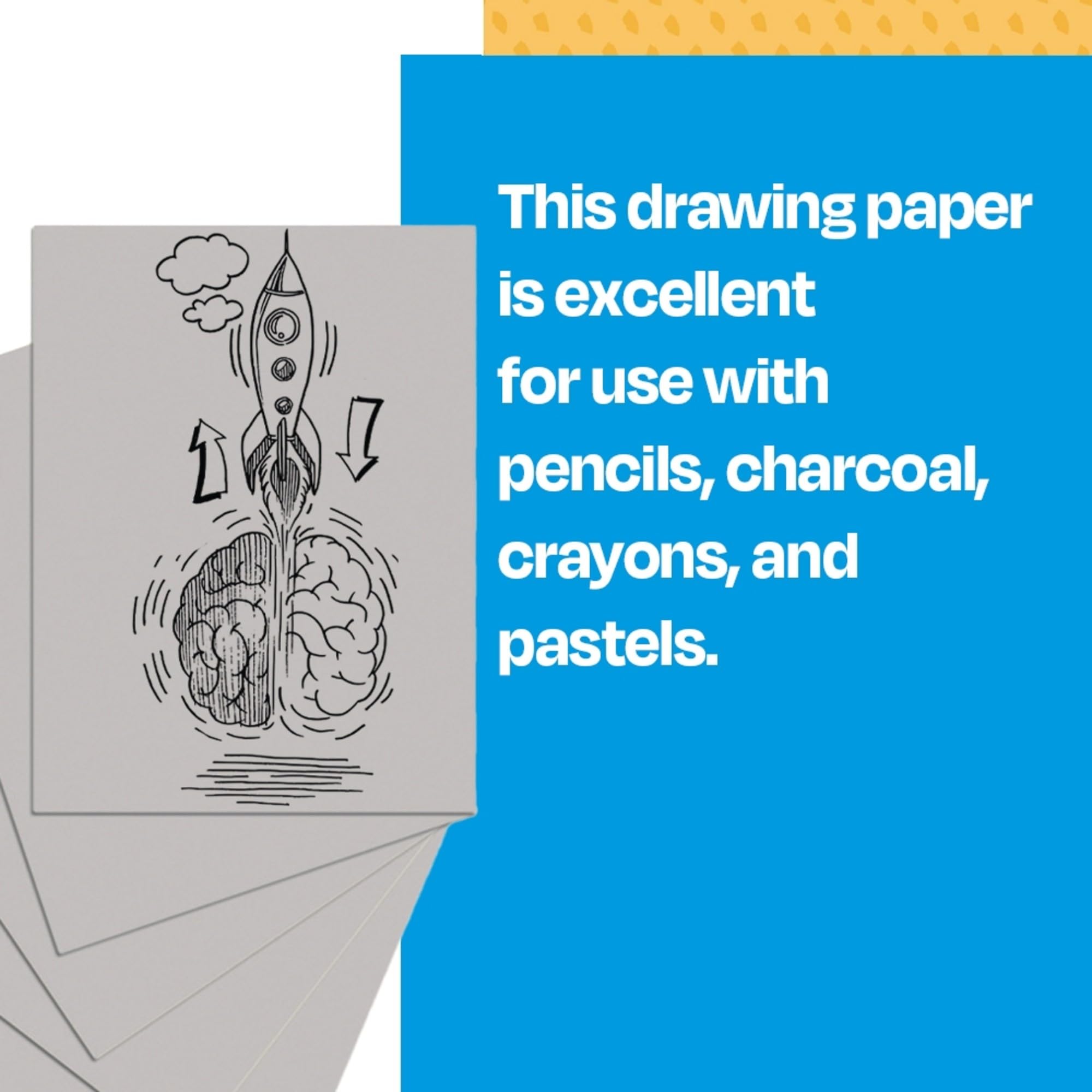 Sax Drawing Paper, 80 lb, 18 x 24 Inches, Pearl Gray, 500 Sheets - Image 3