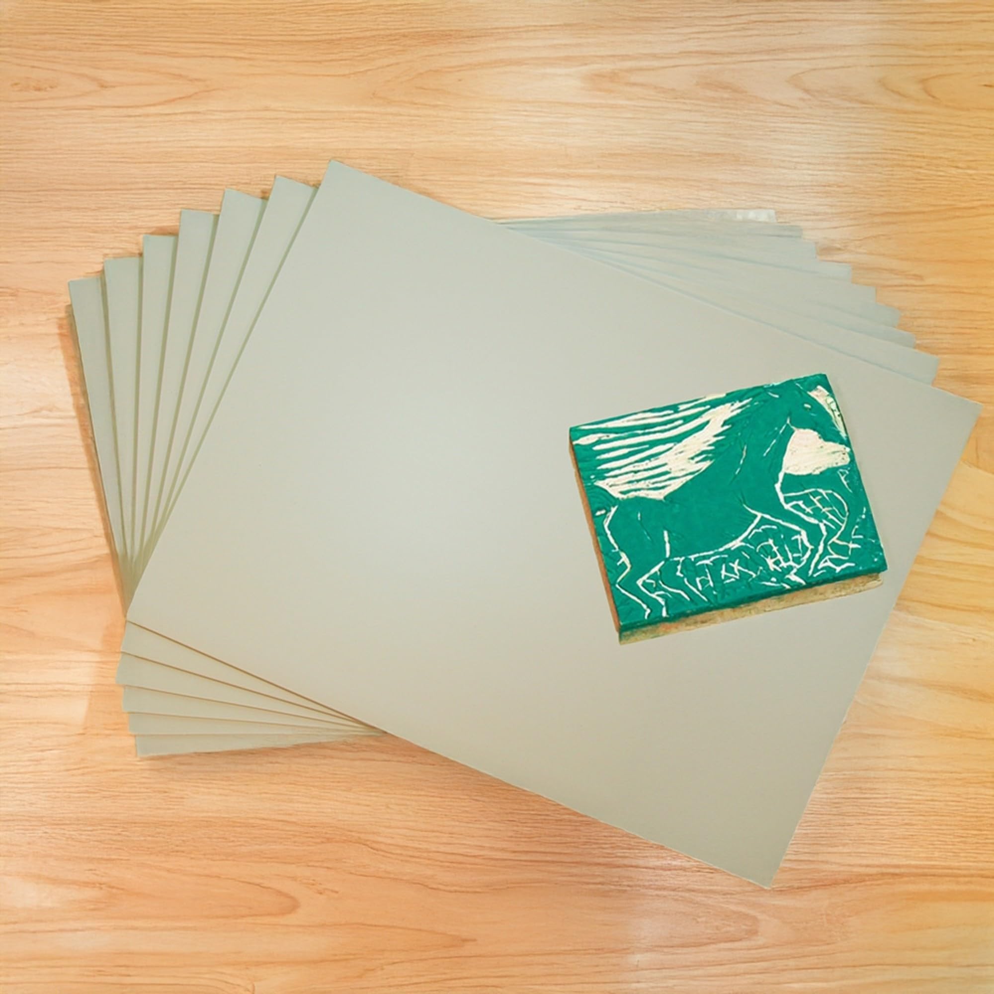 Sax Easy to Cut Unmounted Linoleum - 12 x 12 inches - Pack of 6 - Image 4