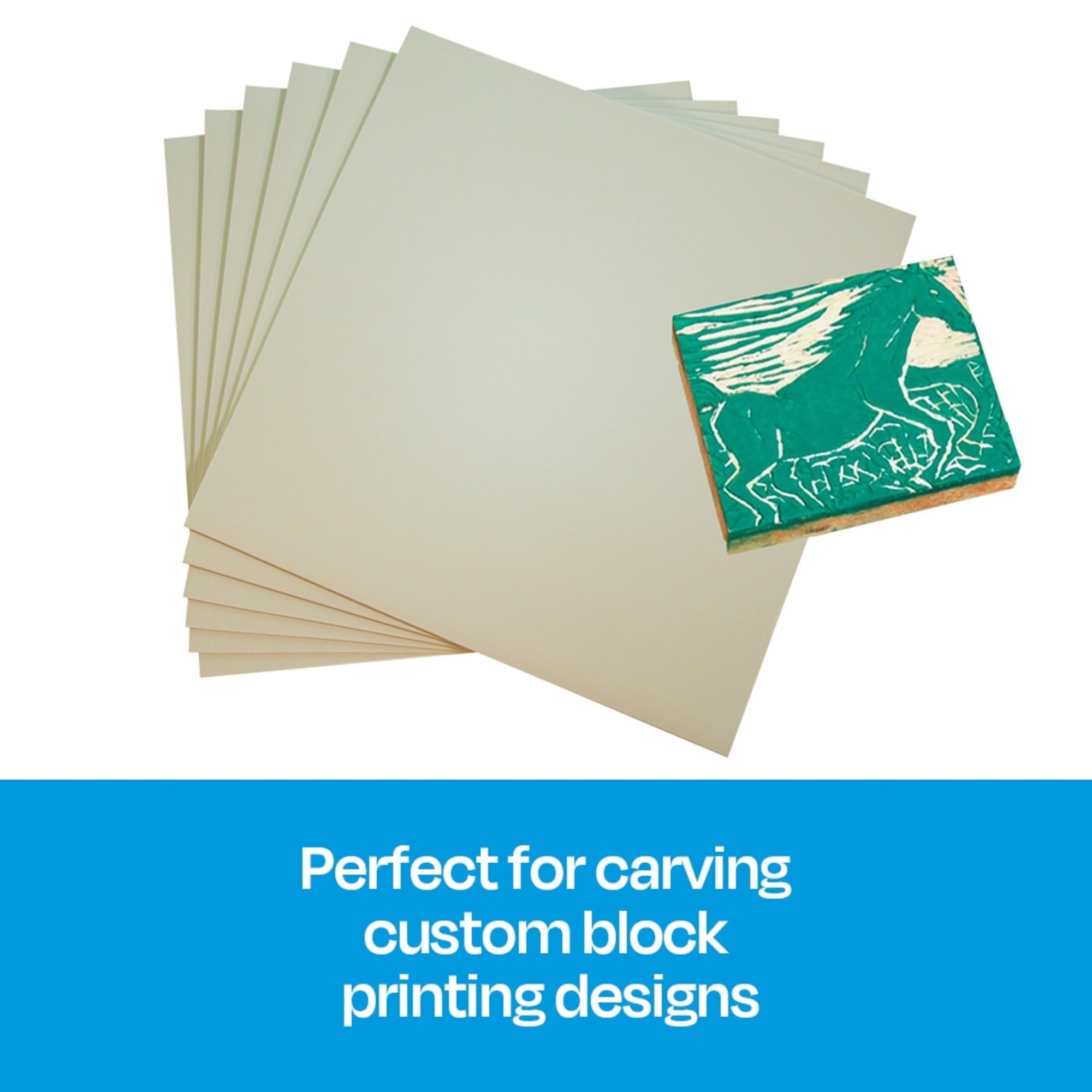 Sax Easy to Cut Unmounted Linoleum - 12 x 12 inches - Pack of 6 - Image 6