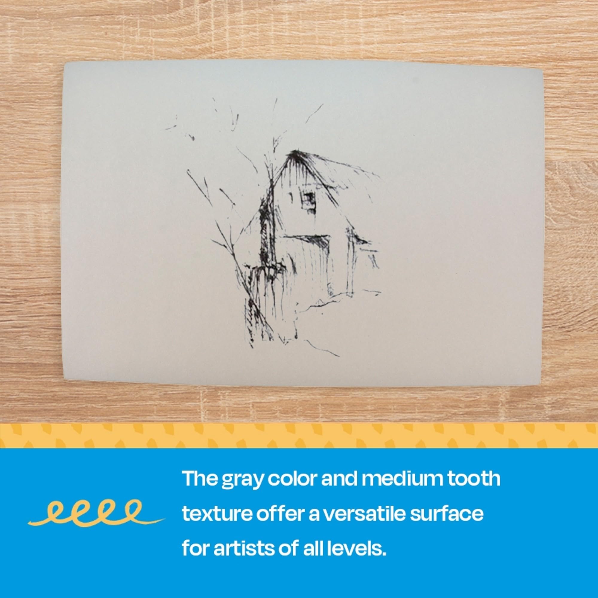 Sax Gray Drawing Paper, 80 lb., 12 x 18 Inches, Pearl Gray, 500 Sheets - Image 8