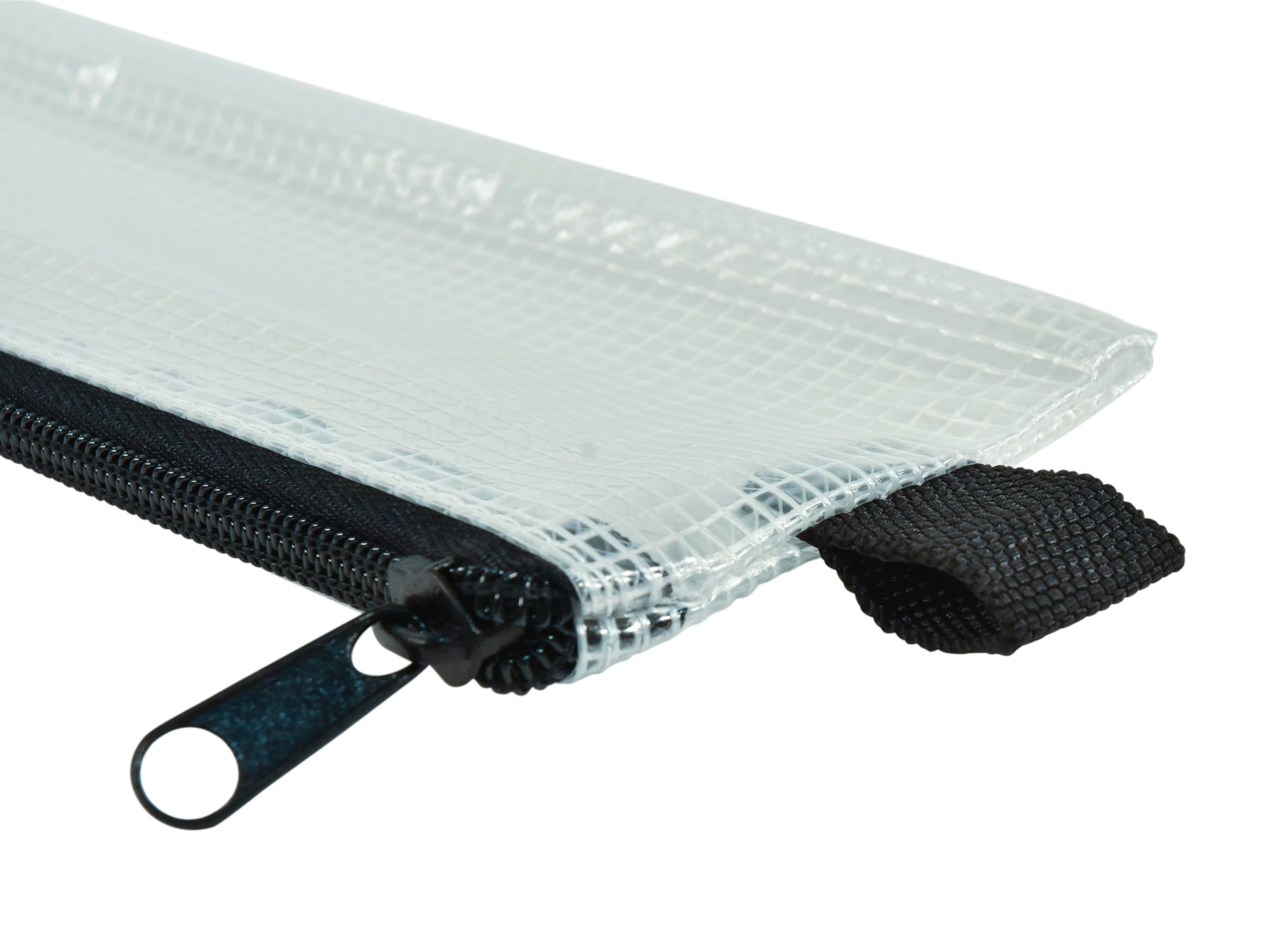 Sax Mesh Tool Case Pouches, 3 x 14 inches, Clear with Black Trim, Pack of 10 - Image 4