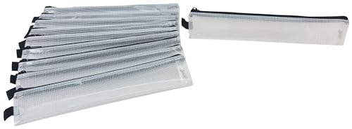 Sax Mesh Tool Case Pouches, 3 x 14 inches, Clear with Black Trim, Pack of 10 - Image 9