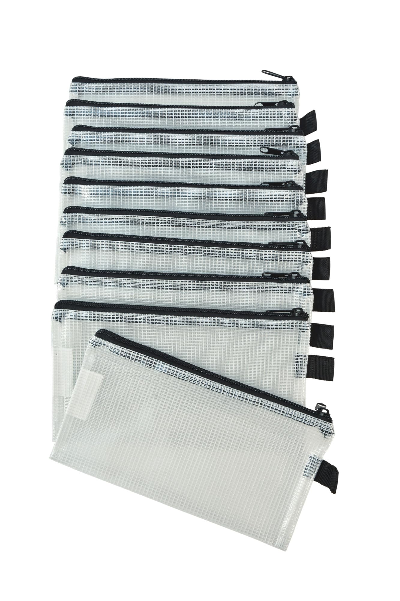 Sax Mesh Tool Case Pouches, 5 x 9 inches, Clear with Black Trim, Pack of 10 - Image 5