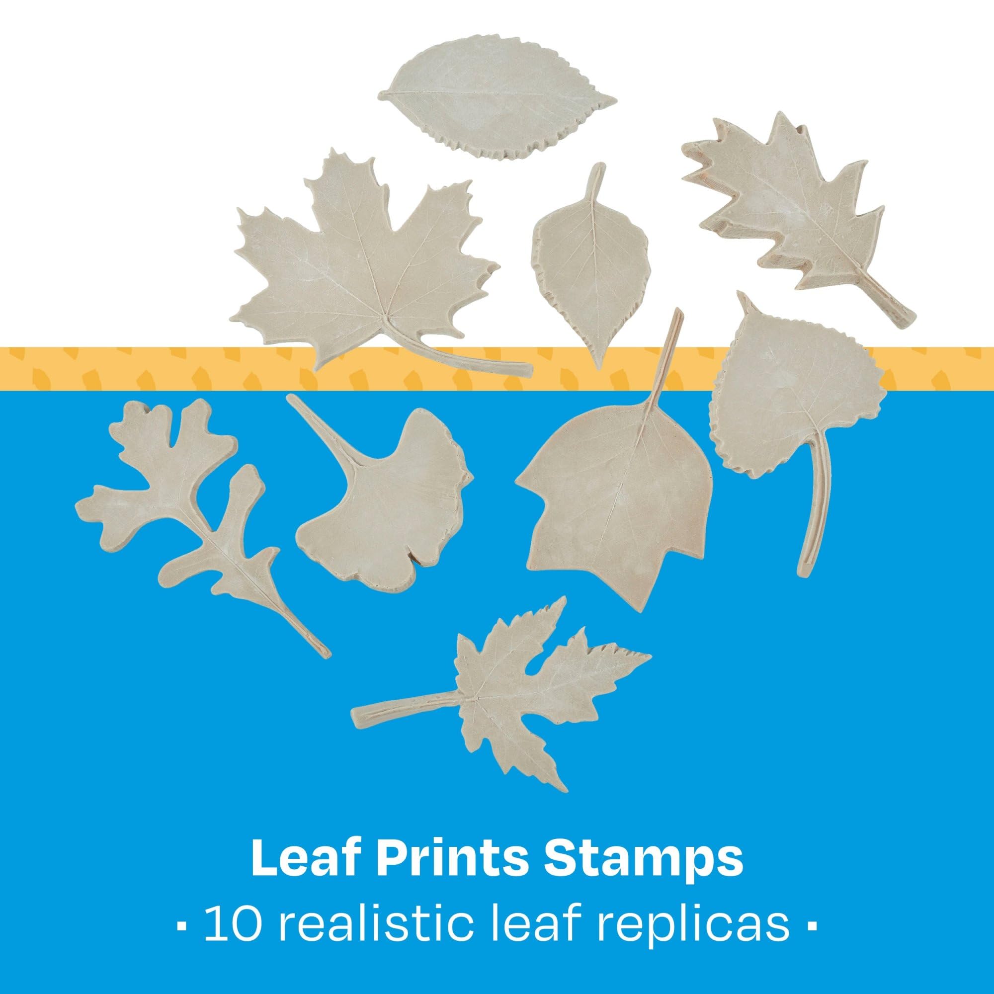 Sax Natures Impressions Leaf Print, Assorted Sizes (Set of 10),Brown - Image 5