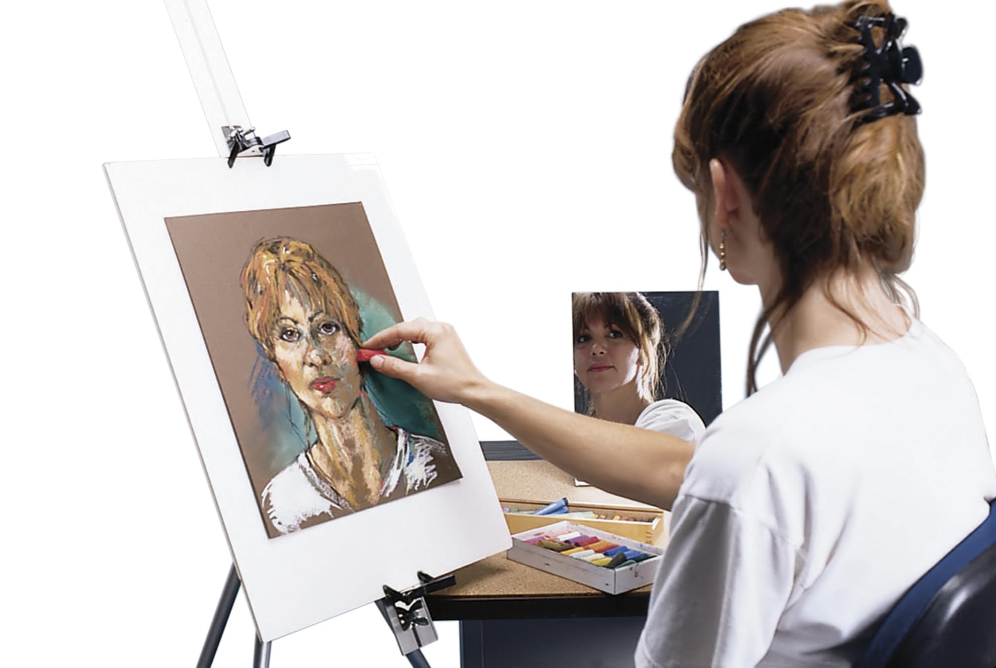 Sax Single Sided Self-Portrait Mirror with Base, 8-1/2 x 11 Inches, Pack of 12 - Image 4