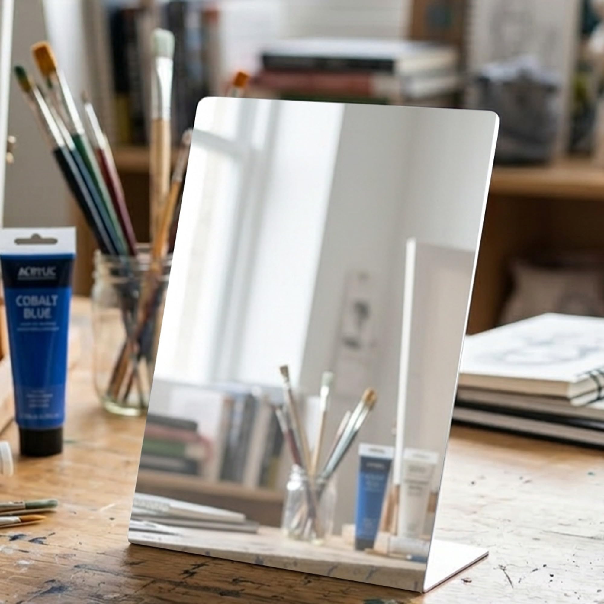 Sax Single Sided Self-Portrait Mirror with Base, 8-1/2 x 11 Inches, Pack of 12 - Image 6