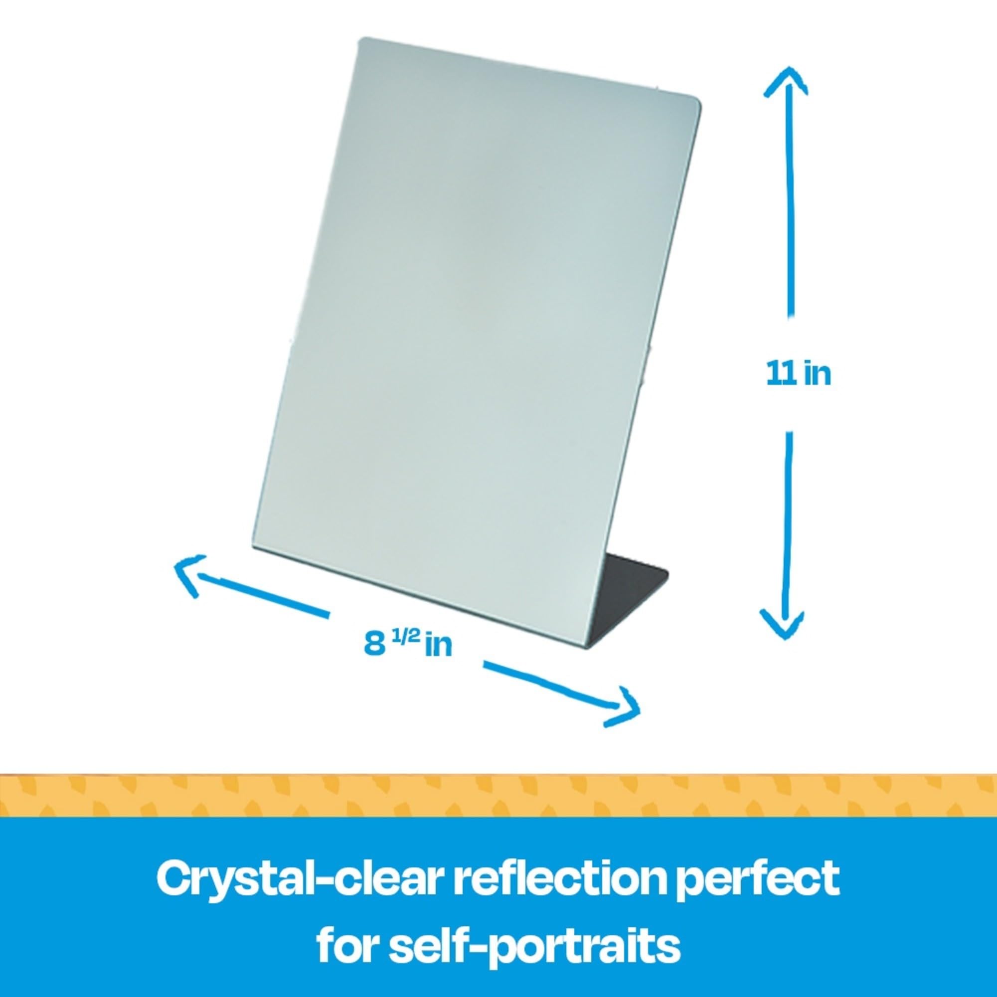 Sax Single Sided Self-Portrait Mirror with Base, 8-1/2 x 11 Inches, Pack of 12 - Image 8