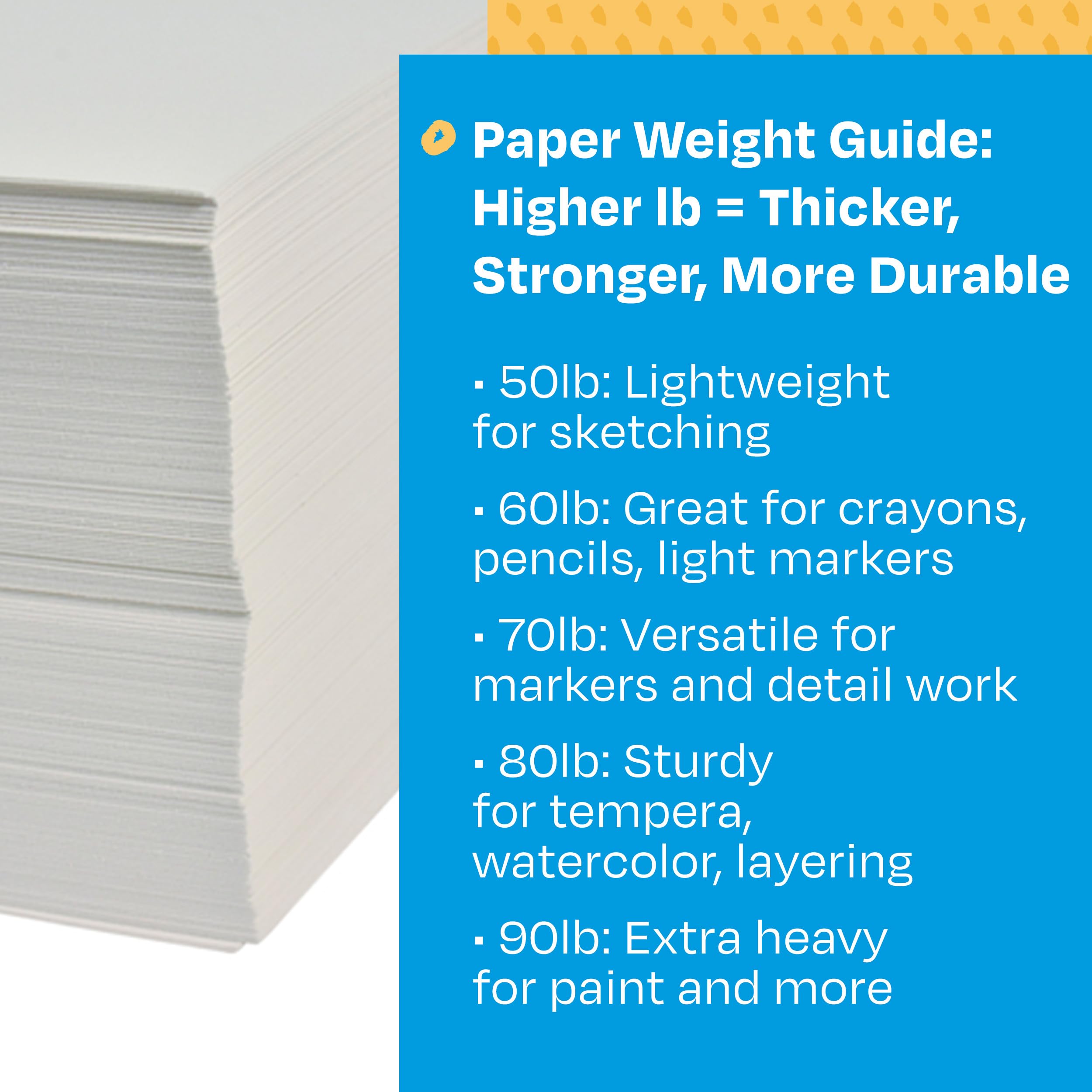 Sax Pen and Ink Sulphite Drawing Paper, 80 lb, 9 x 12 Inches, White, 100 Sheets - Image 5
