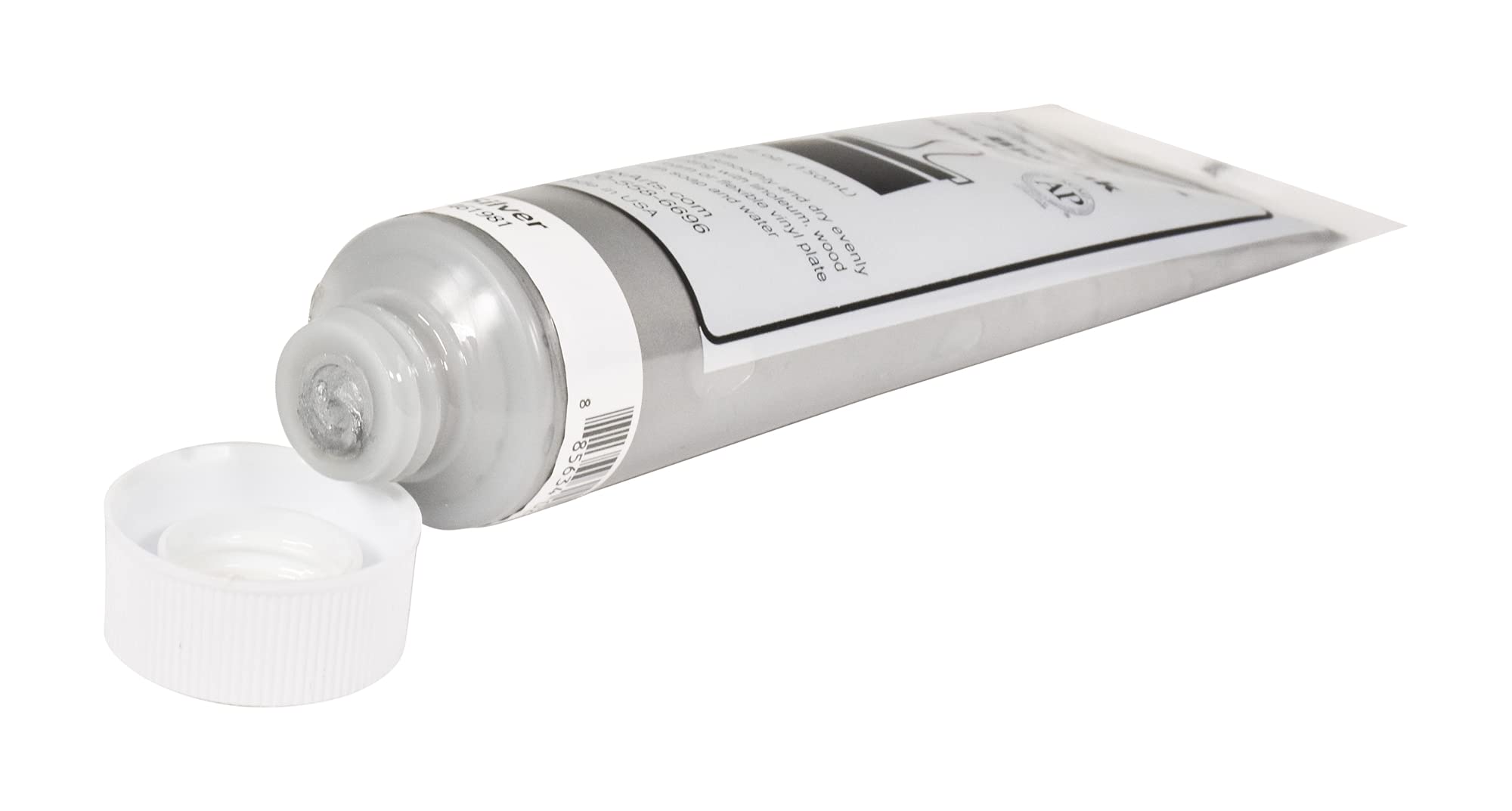 Sax True Flow Water Soluble Block Printing Ink - 5 Ounce Tube - Silver - Image 4